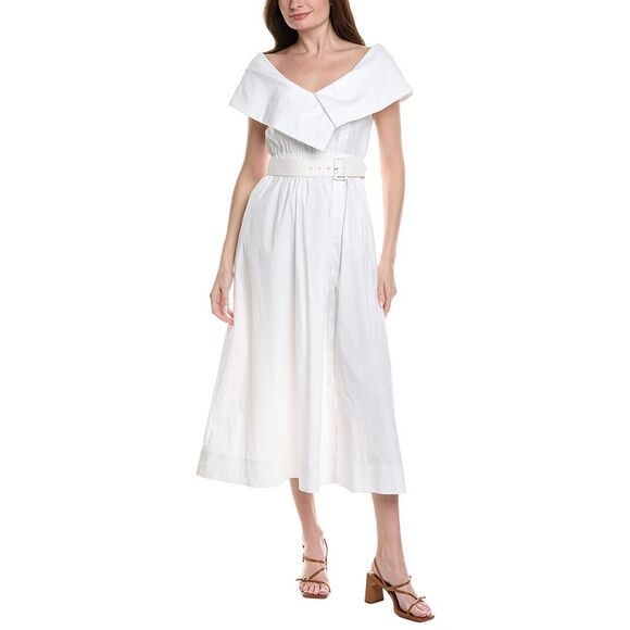Lela Rose Dresses & Skirts - Lela Rose Womens Asymmetrical Cuff Dress, White